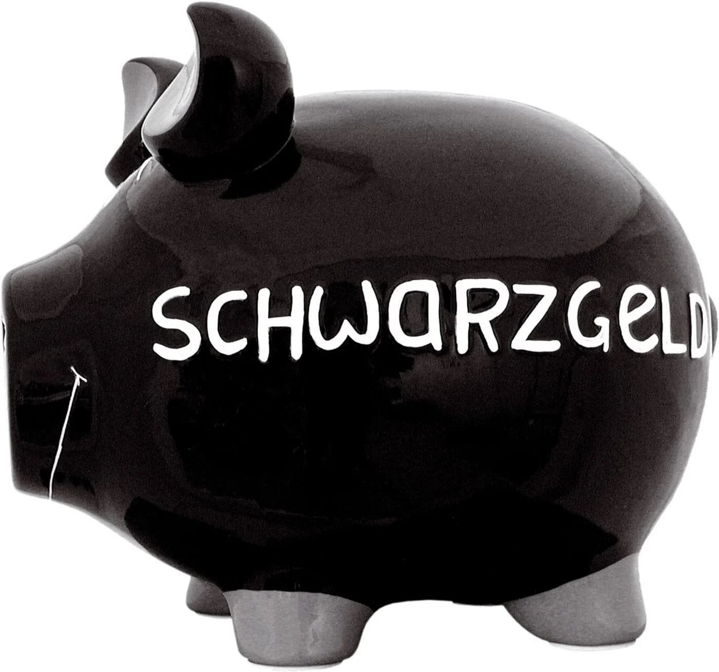 Dekorative Spardose aus Keramik, Schwarz