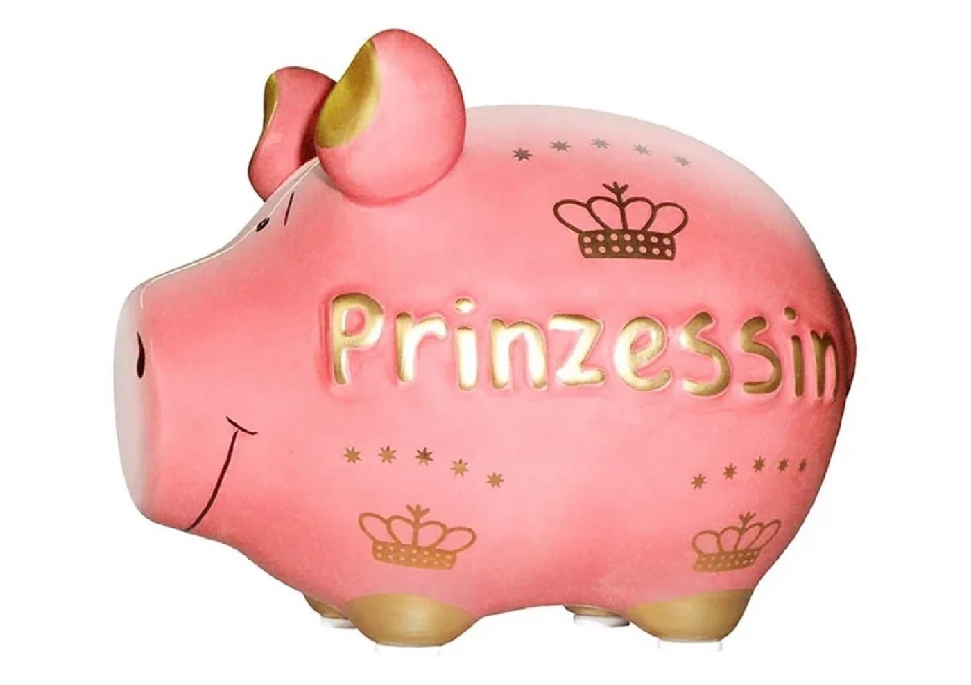 Wurm Spardose Prinzessin Keramik Rosa