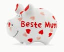 Sparschwein Company Spardose "Beste Mutti" Keramik Weiß/Rot Bild 2