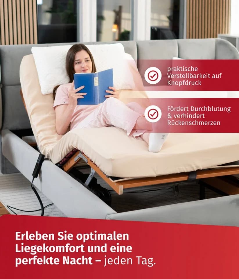 Lattenrost Rhodos EL, FMP Matratzenmanufaktur, 7 Zonen, elektrisch verstellbar - Bild 3