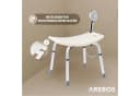 Arebos Duschhocker Höhenverstellbar Silber Aluminium-Rahmen Bild 4