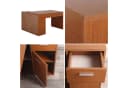 RICOO Eckschreibtisch WM083-ER L-Form Braun Holzspanplatte Bild 3