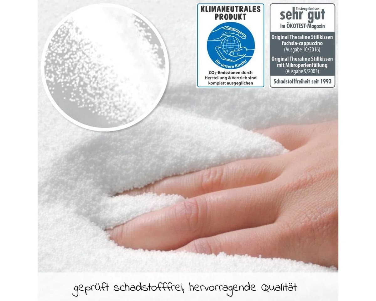 Theraline Stillkissen Das Komfort 180 cm Mikroperlen Füllung