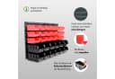 TRUTZHOLM Wandregal Stapelboxen 32-tlg. rot/schwarz Kleinteilemagazin Bild 4