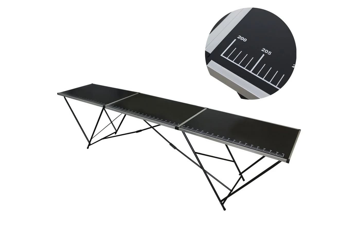 TRUTZHOLM Tapeziertisch Klappbar Schwarz Aluminium-Rahmen - Bild 2