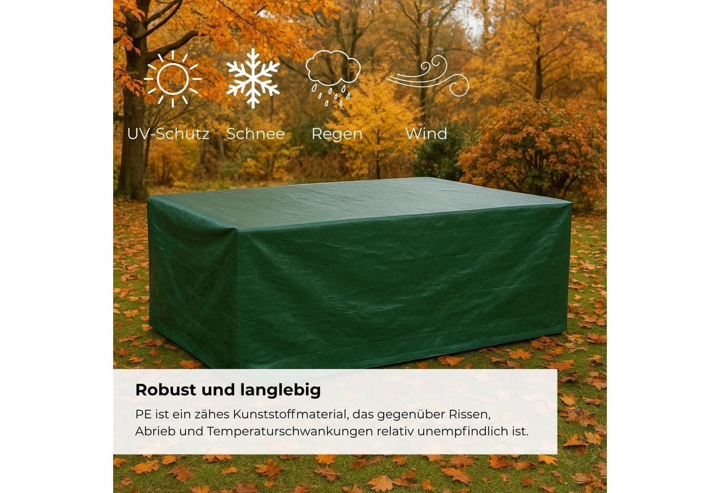 osoltus Gartenmöbel-Schutzhülle Grün PE Gewebe UV-beständig - Bild 4