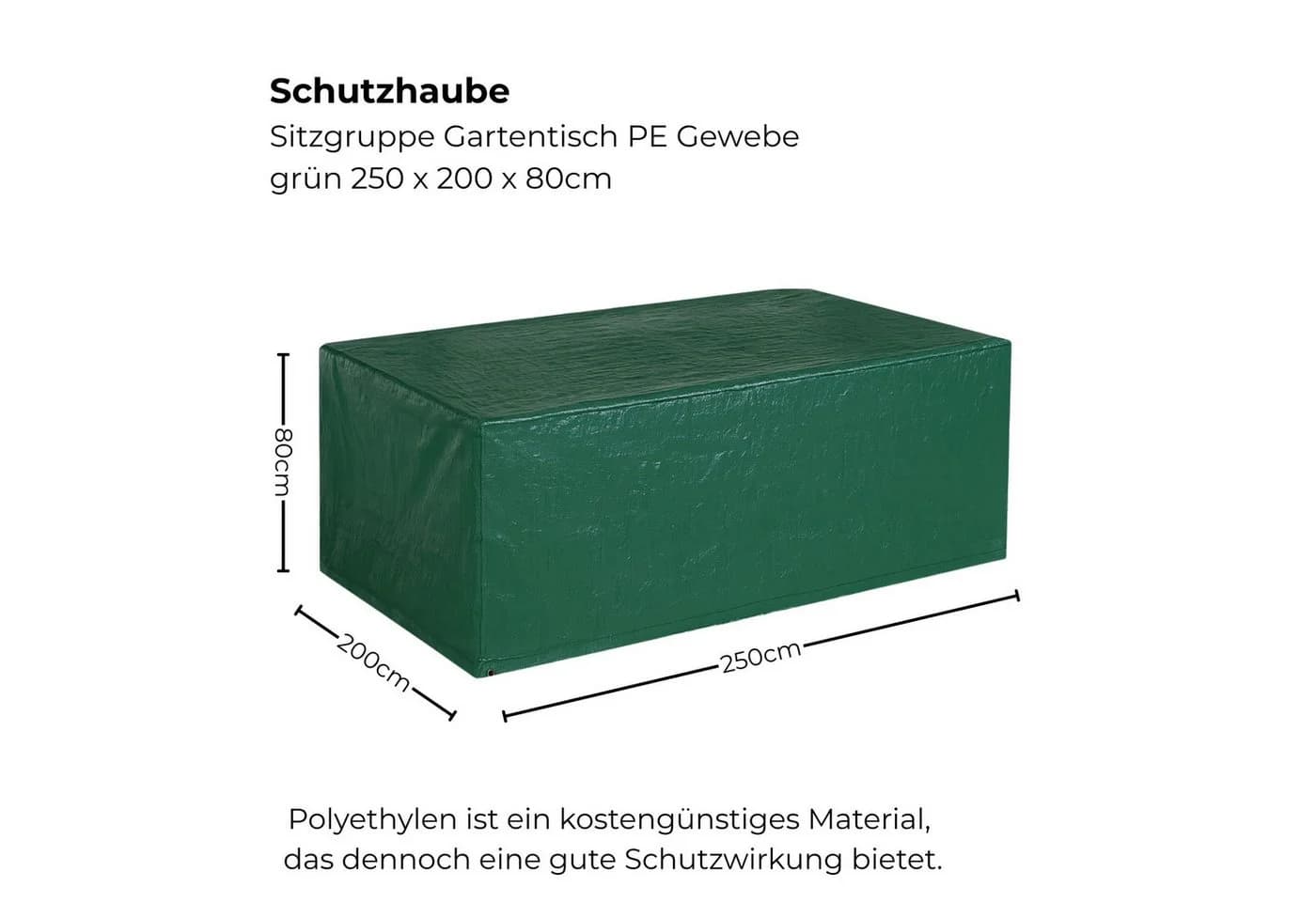 osoltus Gartenmöbel-Schutzhülle HP Schutzhaube Sitzgruppe Gartentisch Polyethylen Gewebe Grün - Bild 3