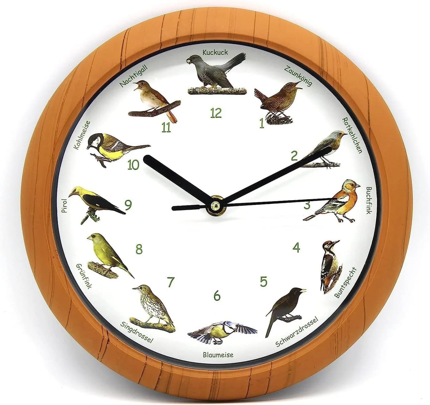 JOKA Wanduhr Vogelstimmen Holzdekor Nachtautomatik - Bild 2
