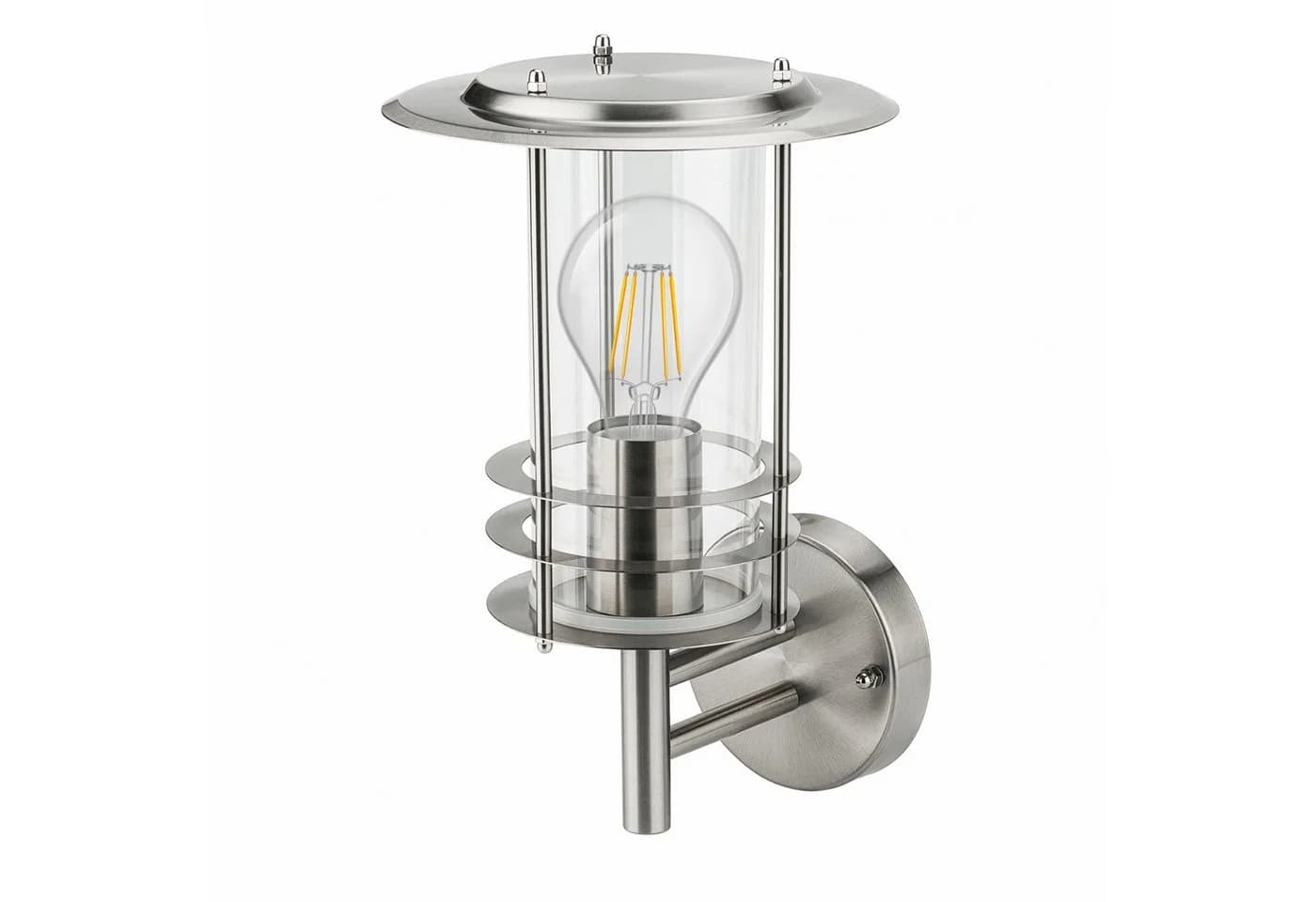 Grafner Außen-Wandleuchte 17WB Edelstahl Wandleuchte Silber IP44 - Bild 2
