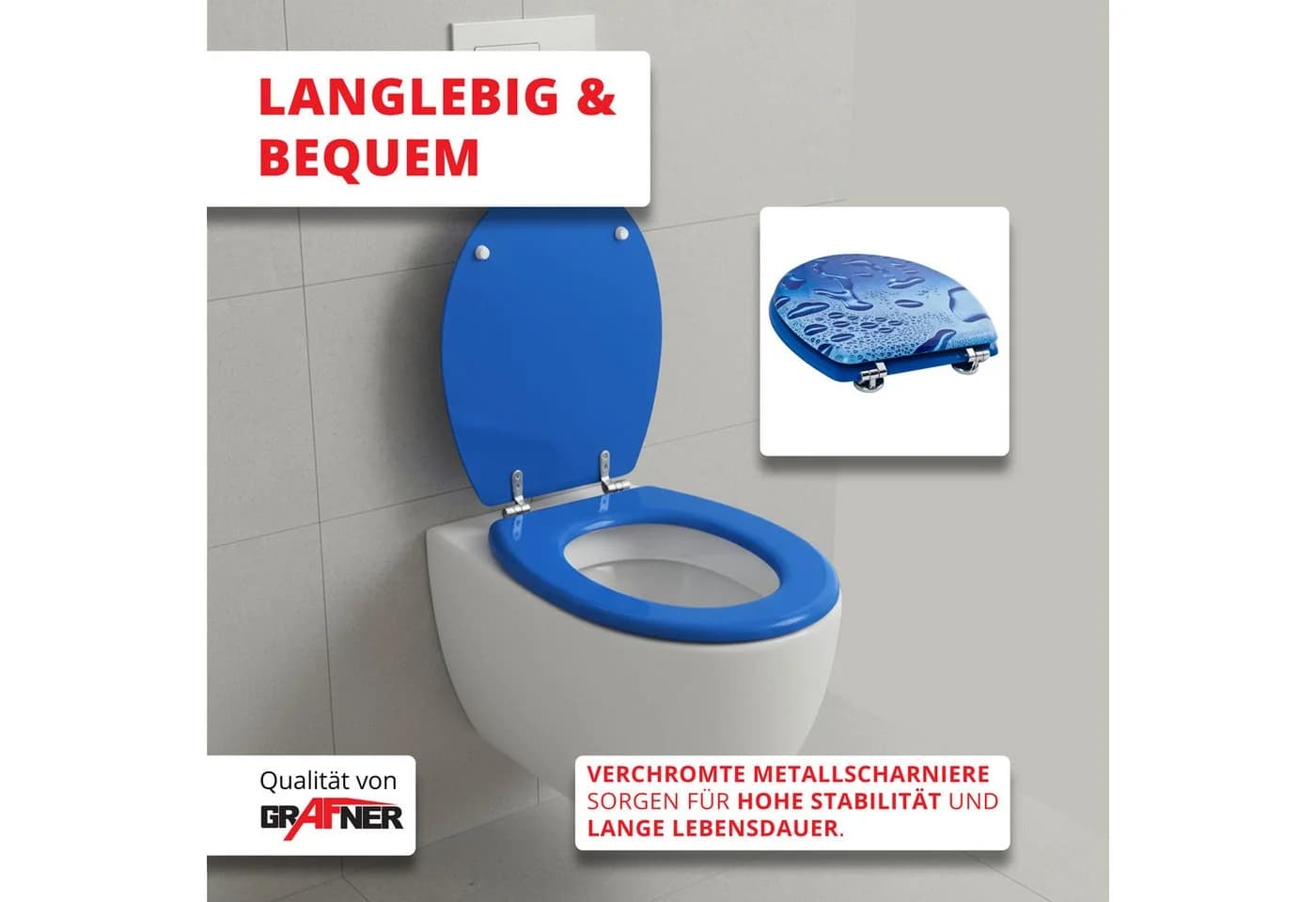 Grafner WC-Sitz Antibakteriell Oval Klassisch - Bild 3