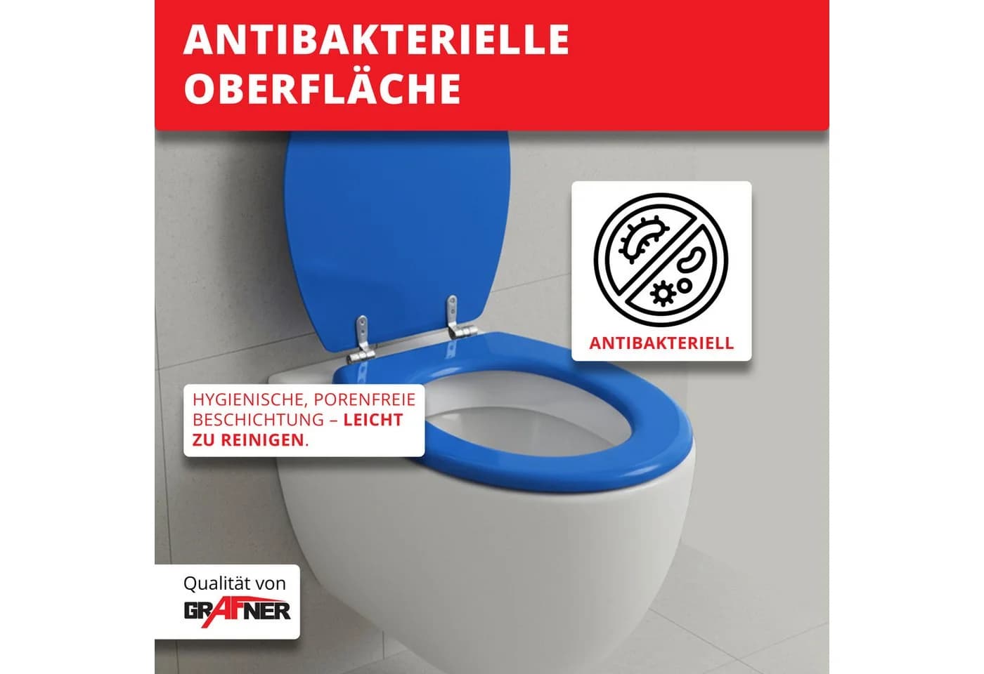 Grafner WC-Sitz Antibakteriell Oval Klassisch - Bild 4