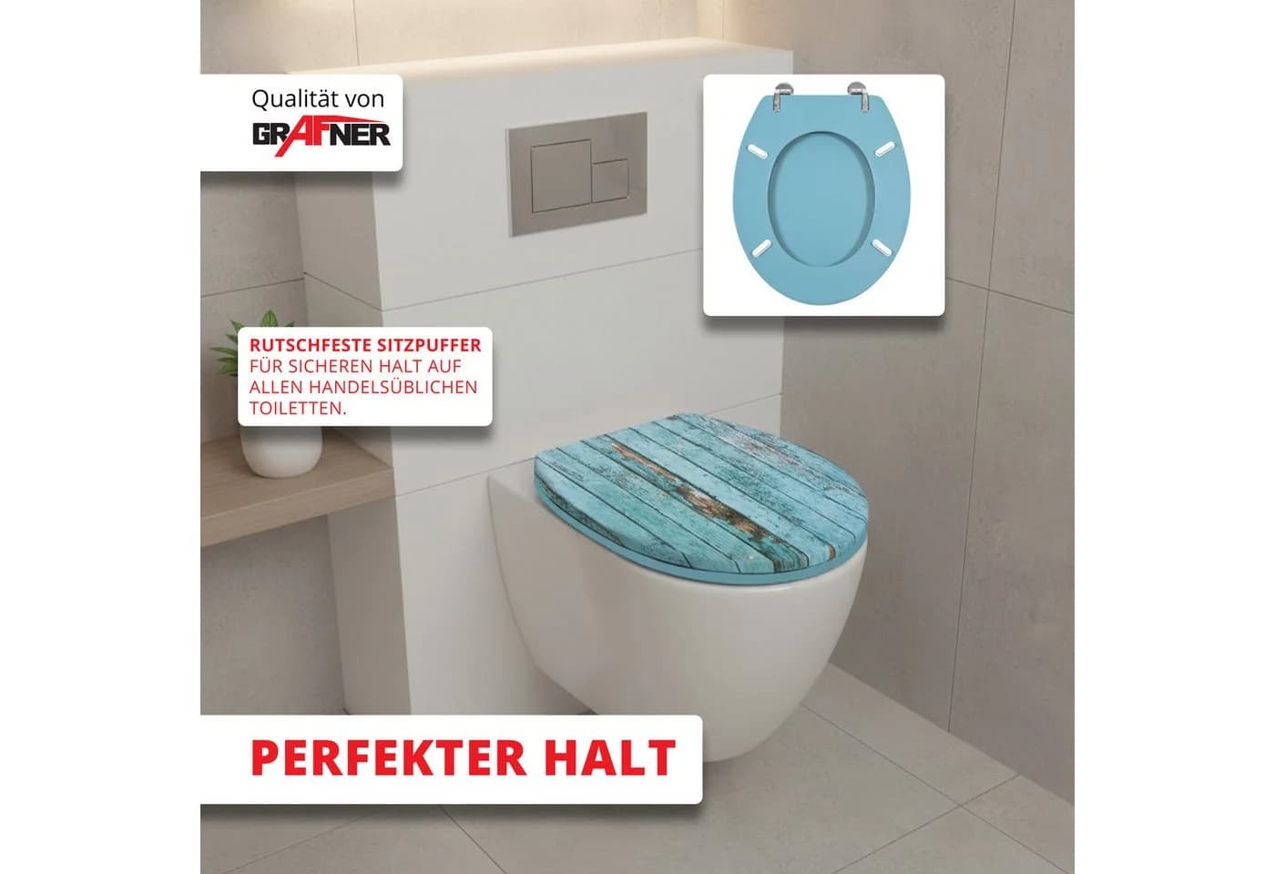 Grafner WC-Sitz Antibakteriell Oval Klassisch - Bild 5