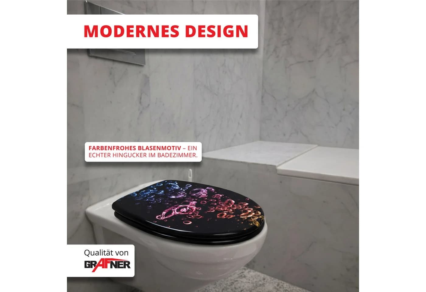 Grafner WC-Sitz in verschiedenen Designs Antibakteriell