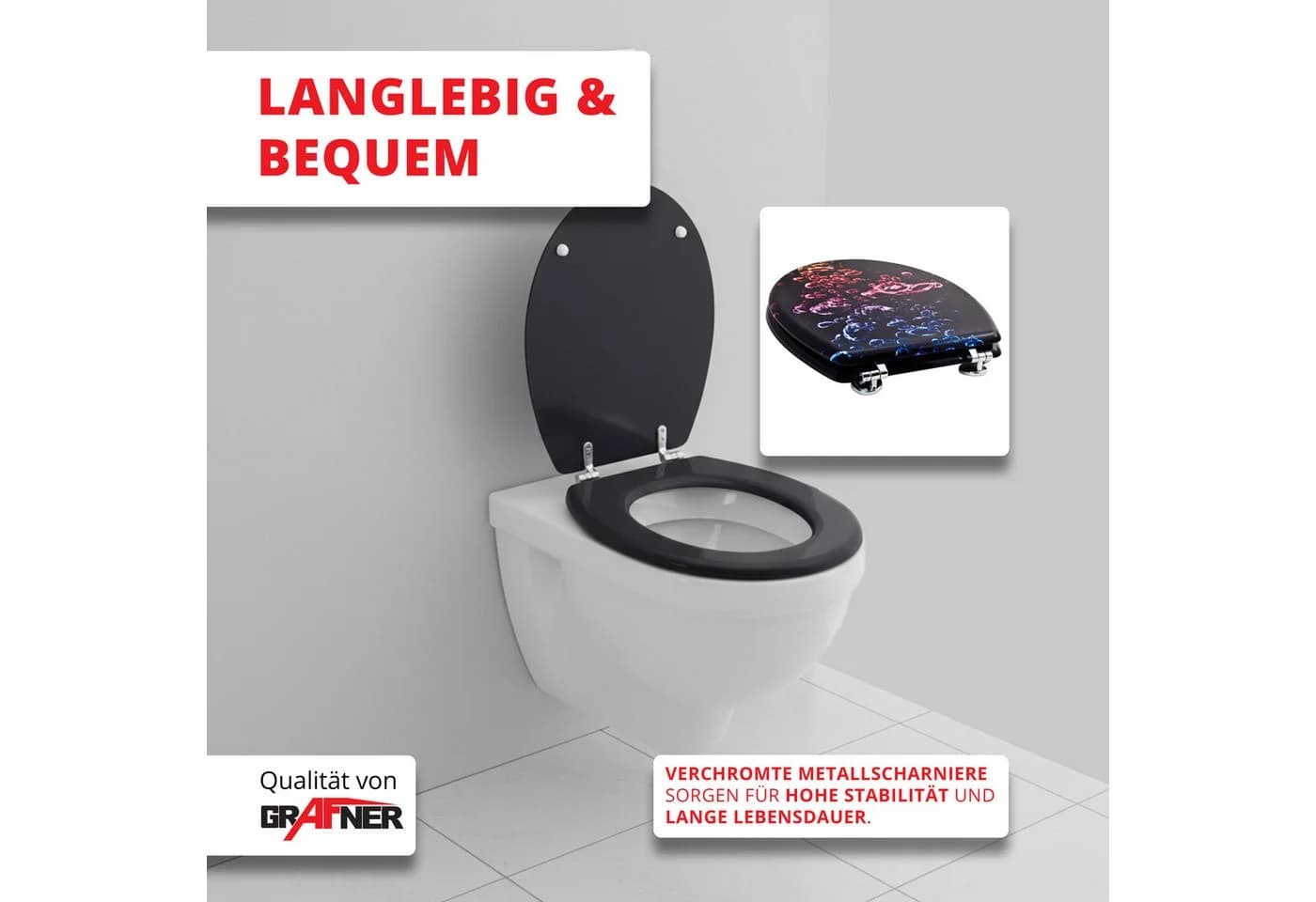 Grafner WC-Sitz in verschiedenen Designs Antibakteriell - Bild 3