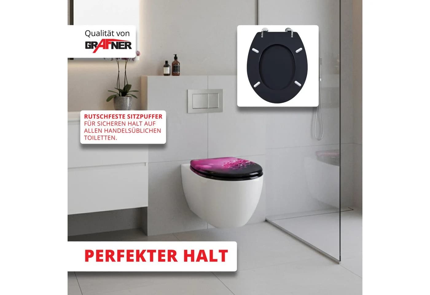 Grafner WC-Sitz MDF Klassisch Verschiedene Motive - Bild 5