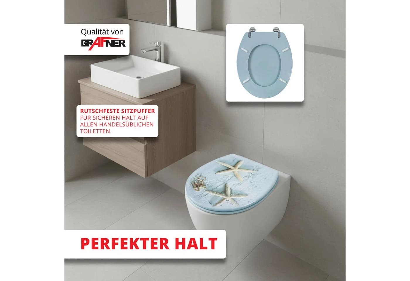 Grafner WC-Sitz oval klassisch - Bild 5