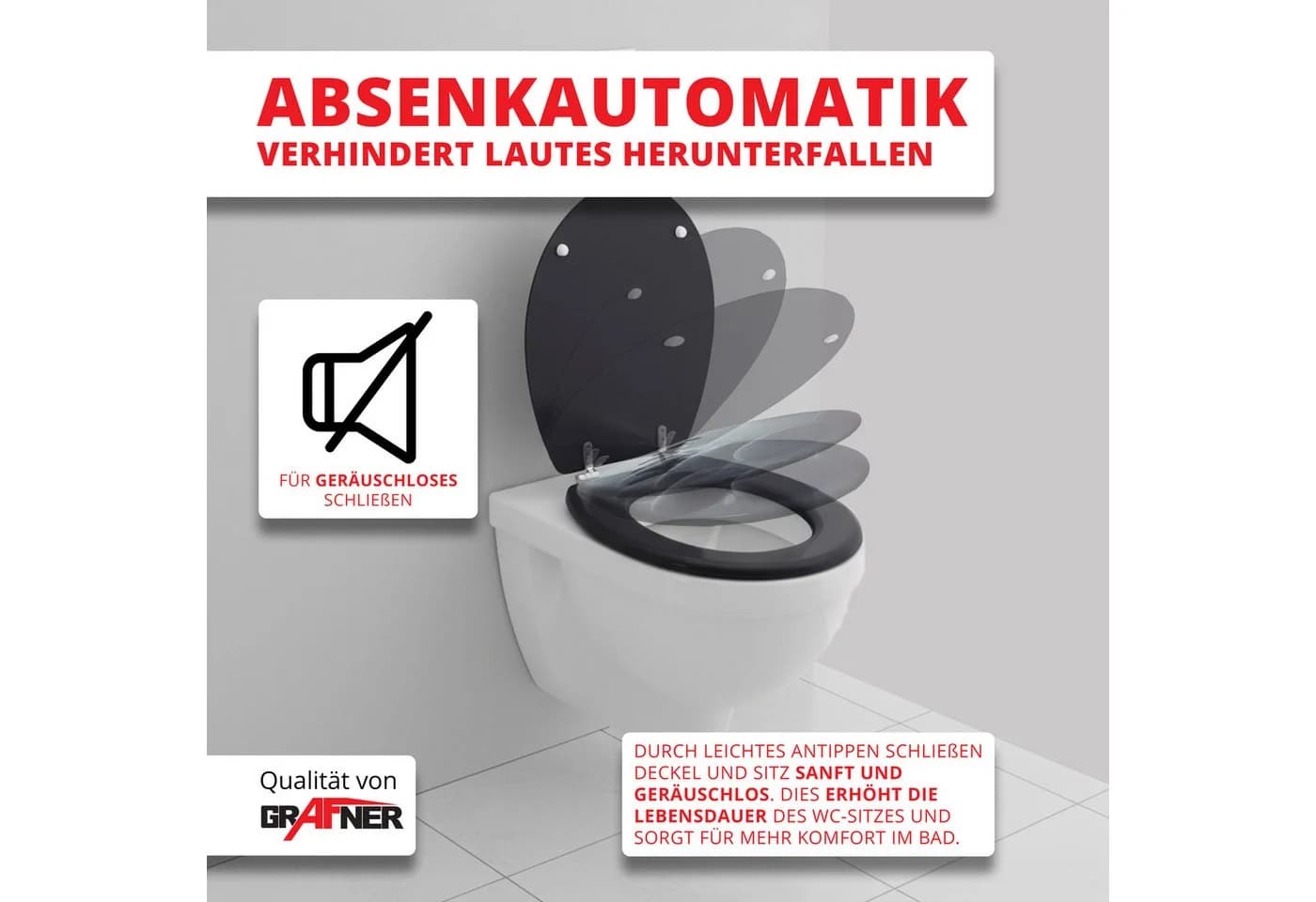 Grafner WC-Sitz aus MDF mit Absenkautomatik - Bild 4