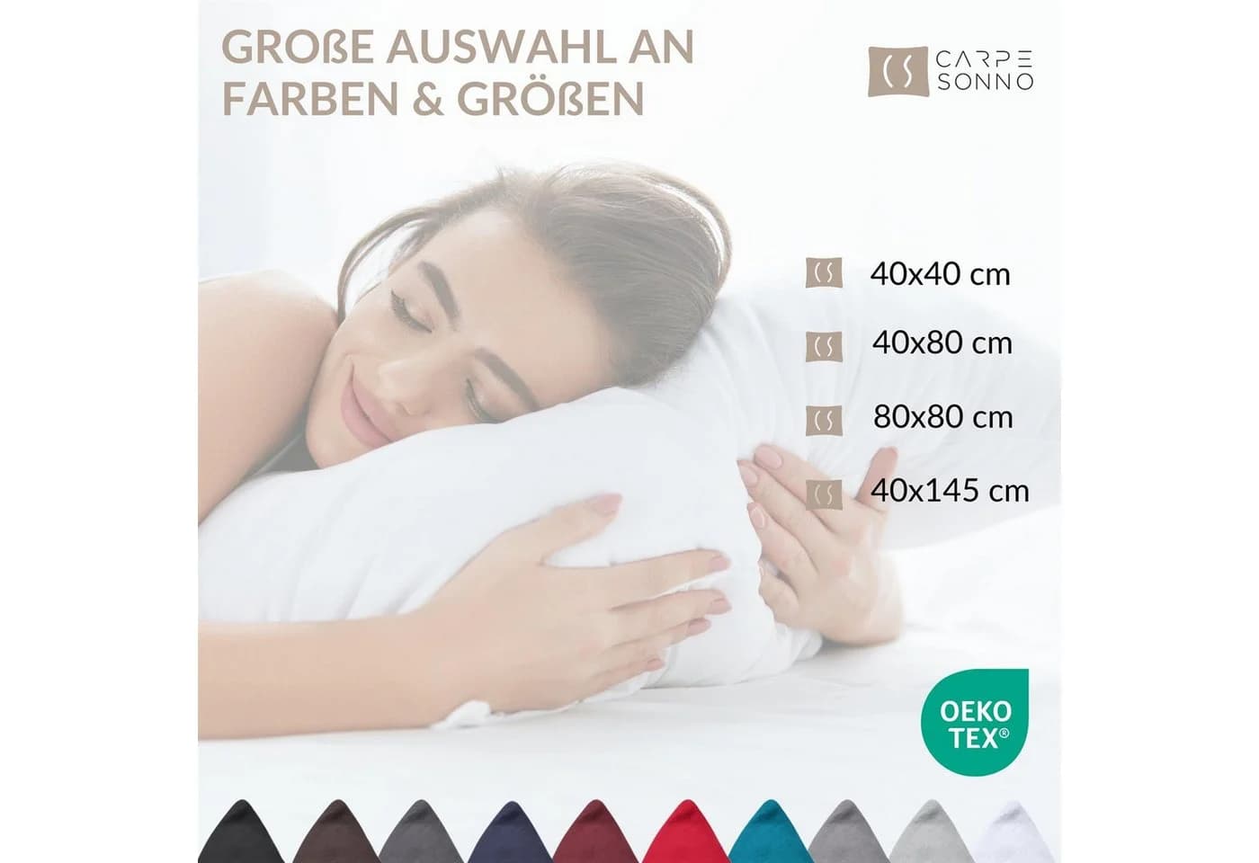 Carpe Sonno Kissenbezug 2er Set Baumwolle Bordeaux - Bild 4