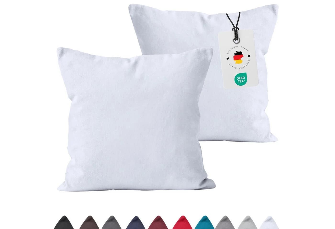 Carpe Sonno Kissenbezug Baumwolle Weiß 2er Set - Bild 2