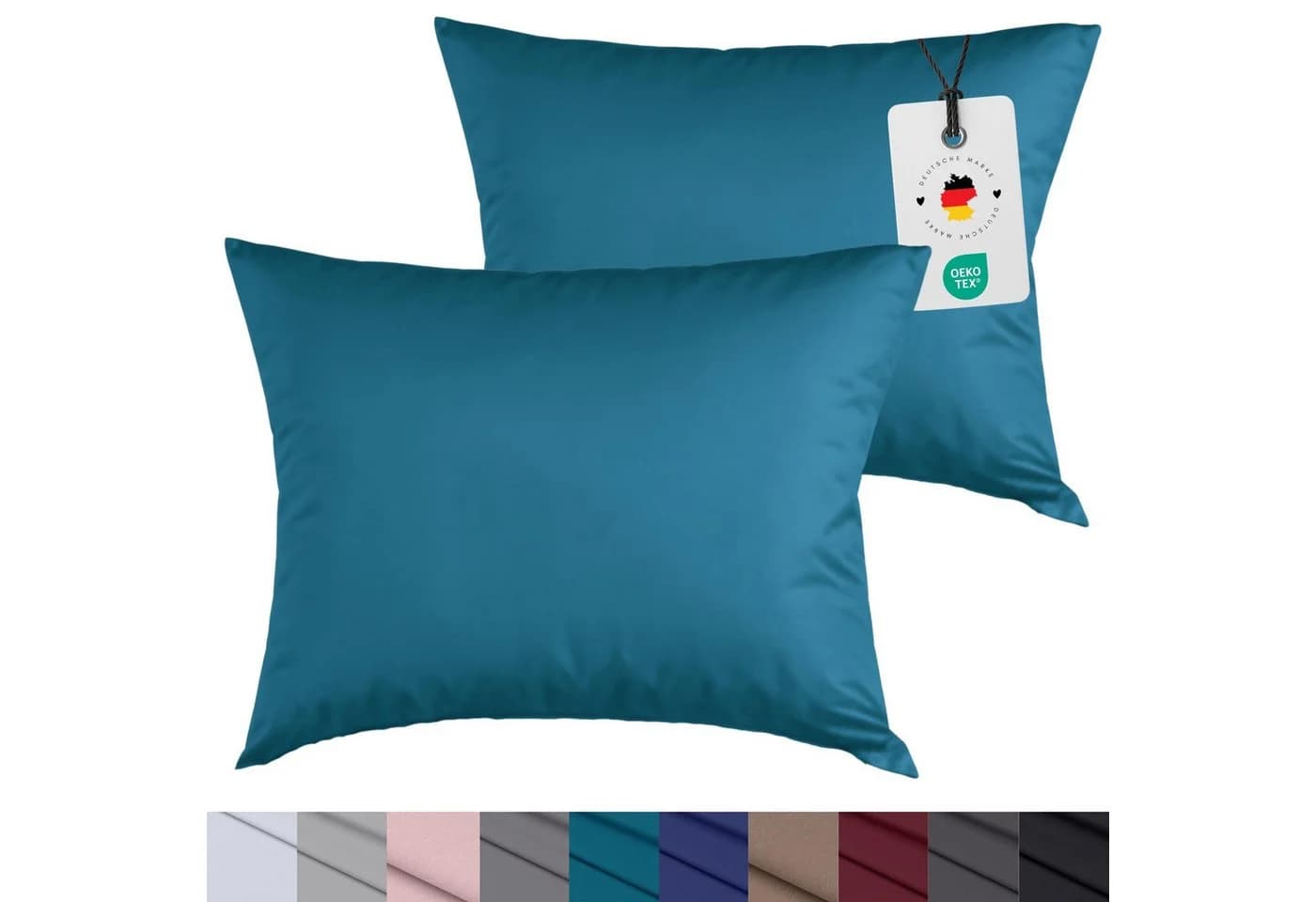Carpe Sonno Kissenbezug 2er Set Mikrofaser Petrol - Bild 2