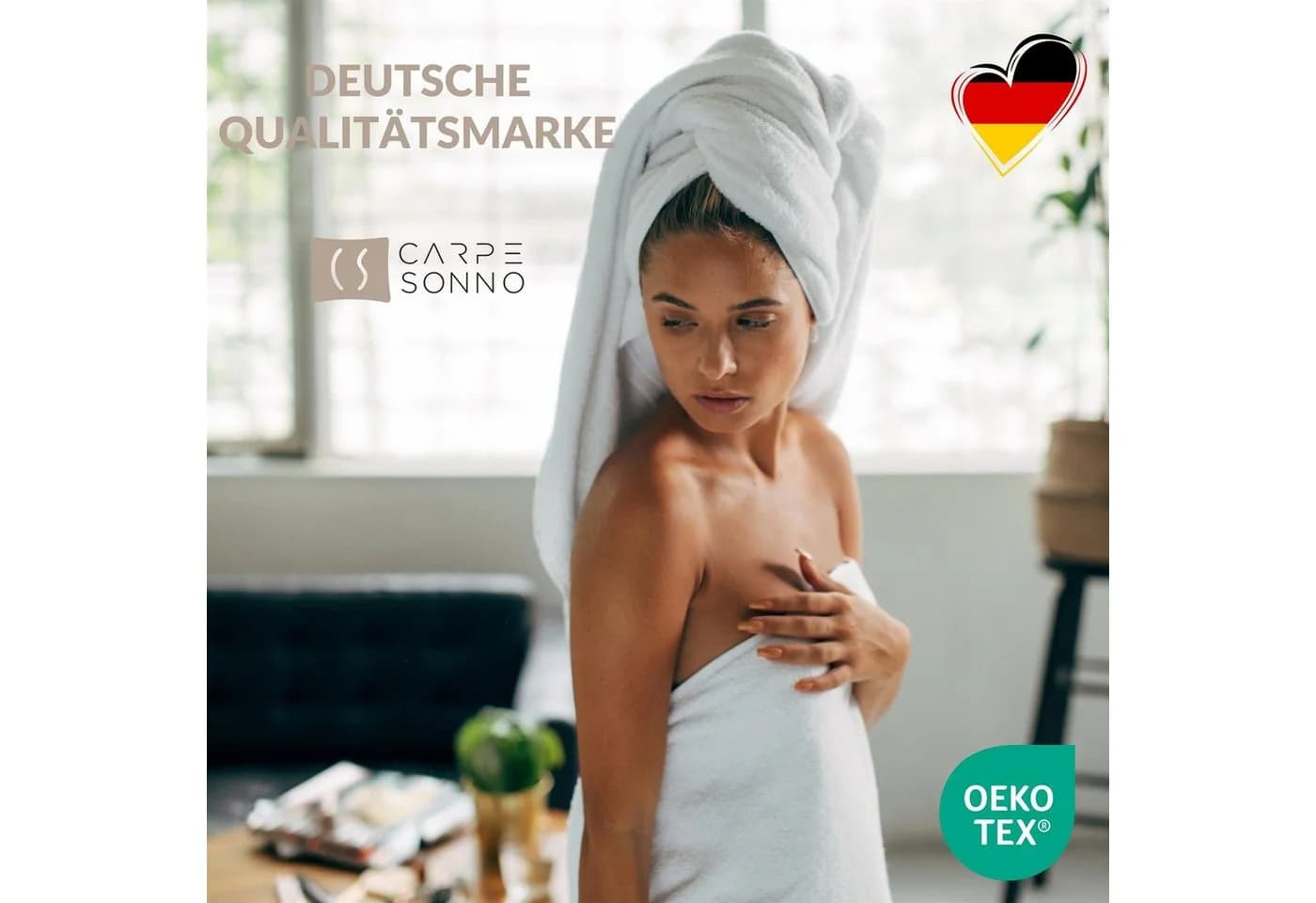 Carpe Sonno Handtuch-Set 4-tlg. Frottee Rosa 450g/m² - Bild 5