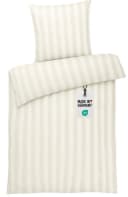 Carpe Sonno Bettwäsche Damast Set 135x200 155x220 Baumwolle Creme Gestreift Bild 2