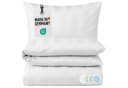 Carpe Sonno Damast Bettwäsche Set Weiß Streifen Baumwolle Bild 2