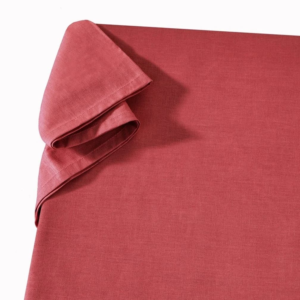 Carpe Sonno Linon-Betttuch Rot 100% Baumwolle ohne Gummizug