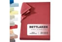 Carpe Sonno Linon-Betttuch Rot 100% Baumwolle ohne Gummizug Bild 2