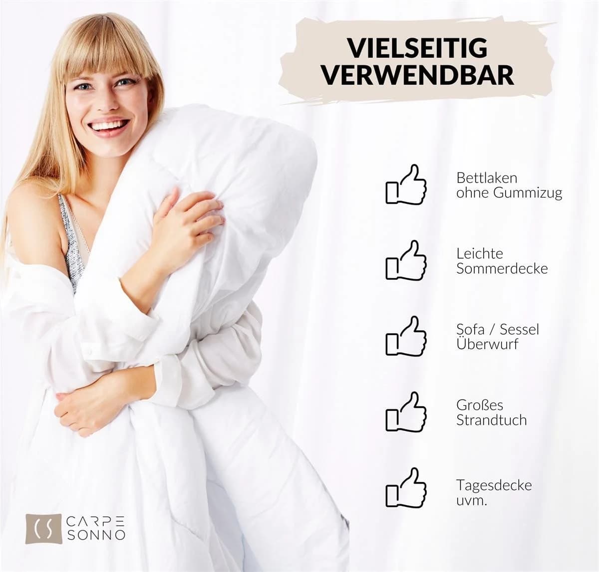 Carpe Sonno Linon-Betttuch Rot 100% Baumwolle ohne Gummizug - Bild 4