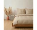 Carpe Sonno Seersucker Bettwäsche 2-teilig Beige/Weiß Bügelfrei Bild 1