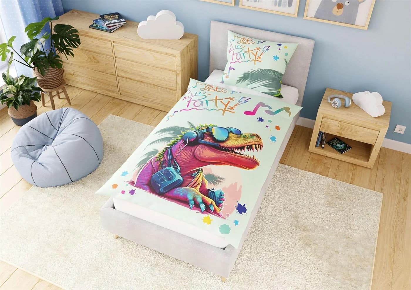 Carpe Sonno Kinderbettwäsche Glow in the Dark Dinosaurier Bunt - Bild 3