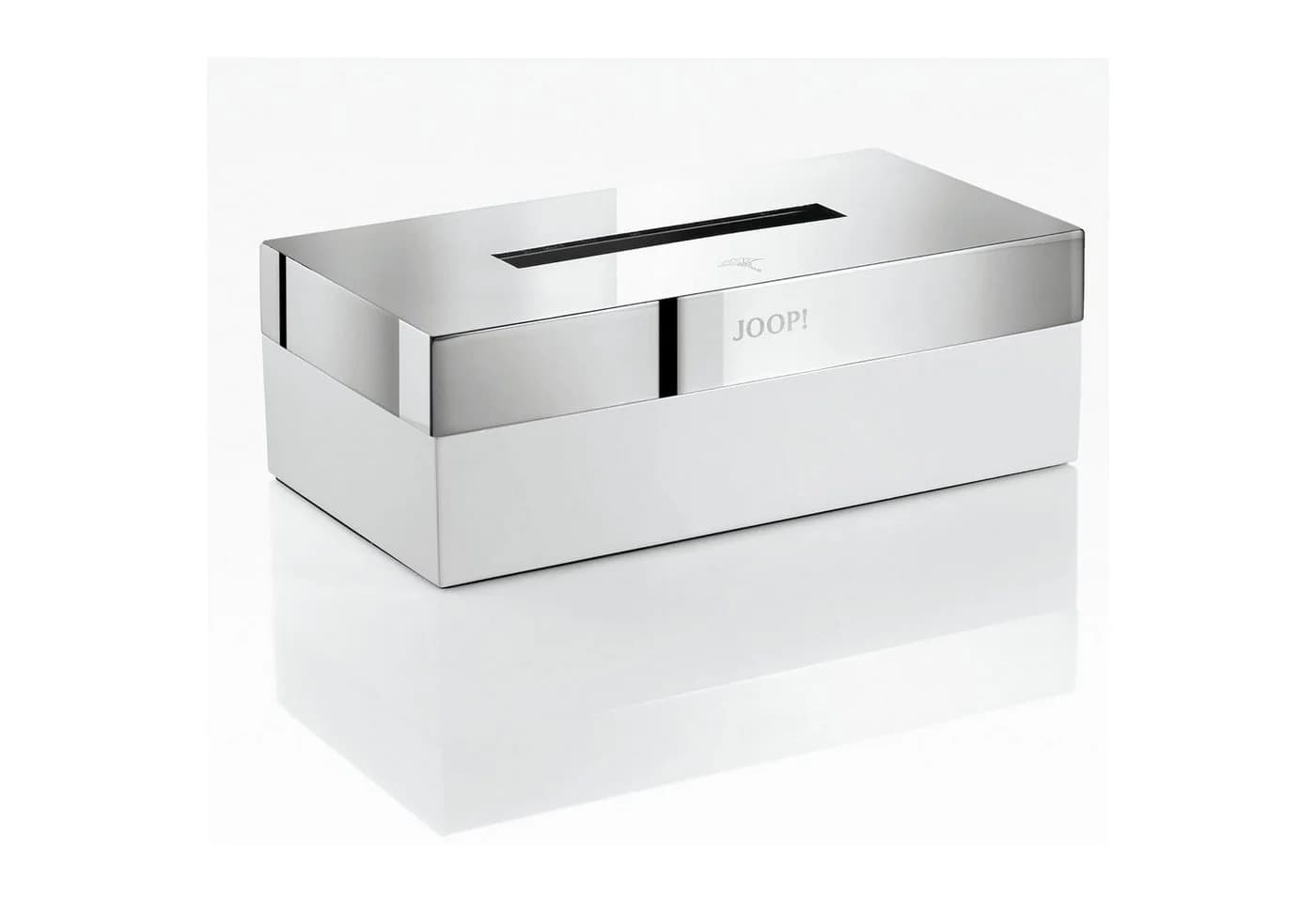 JOOP! Papiertuchbox CHROMELINE Weiß/Silber Edelstahl