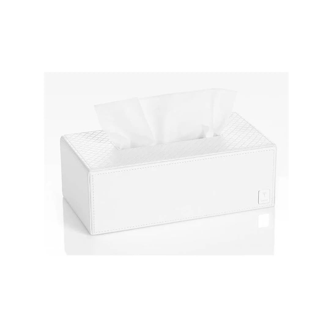 JOOP! Papiertuchbox Rechteckig Weiß Lederoptik