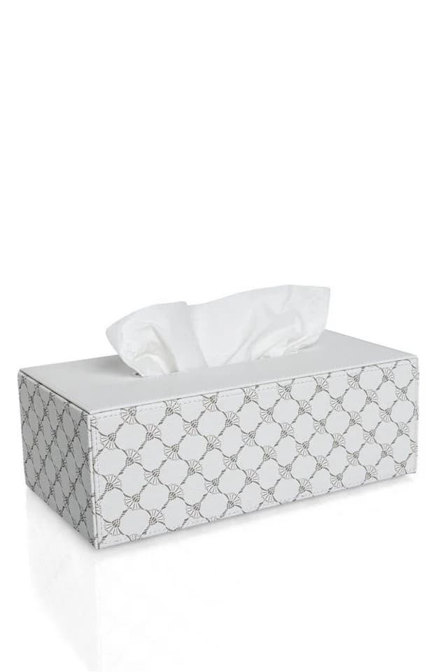 JOOP! Papiertuchbox Cornflower Weiss Kunstleder