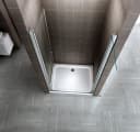 i-flair Dusch-Doppelflügeltür Lima ESG Glas Aluminium Chrom Bild 1