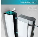 i-flair Dusch-Doppelflügeltür Lima satiniert 6mm ESG Glas Bild 5