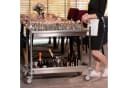 Royal Catering Servierwagen 2 Mulden Edelstahl Transportwagen Gastro Bild 4
