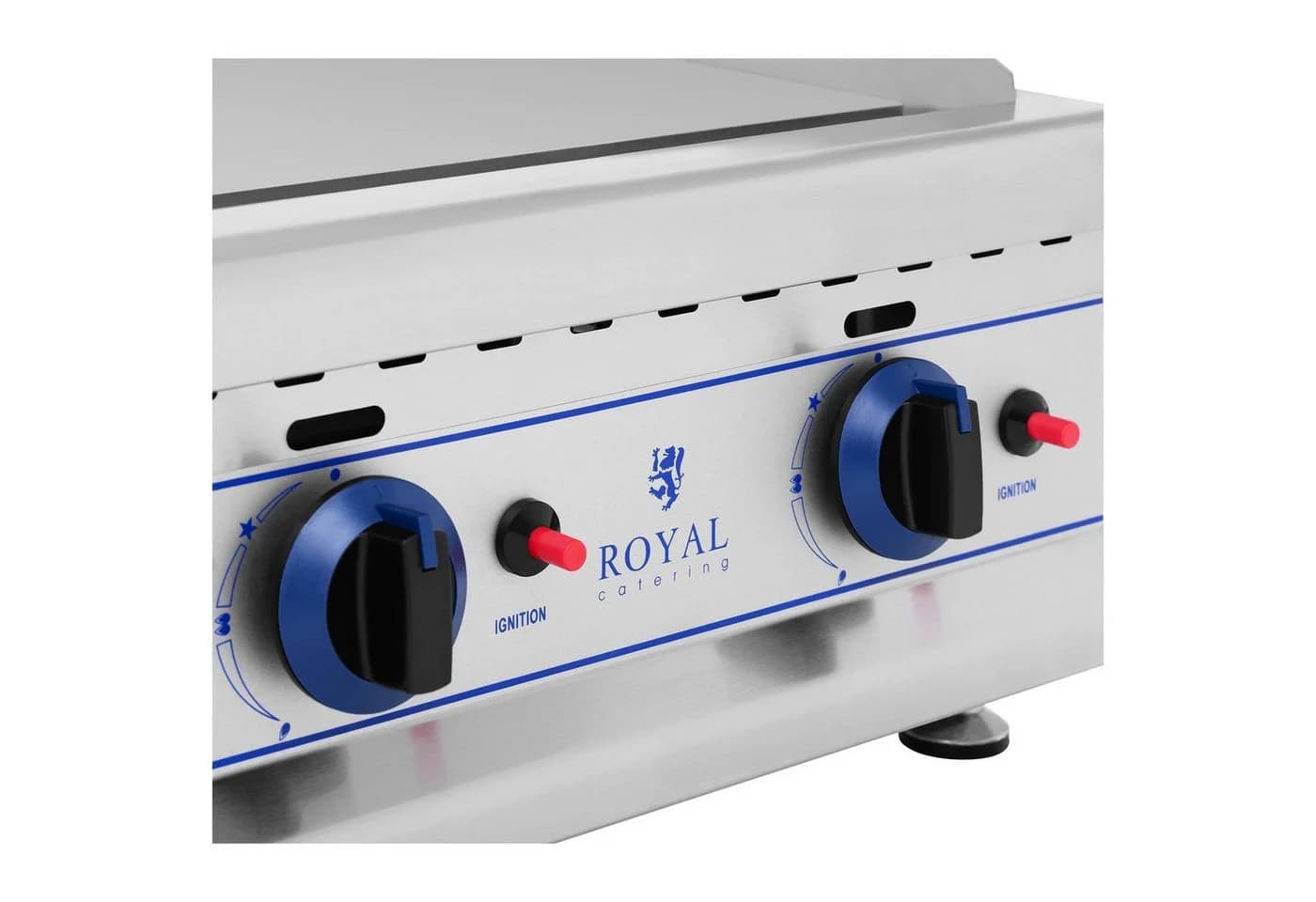 Royal Catering Gas-Doppelgrill 65 cm Edelstahl Karbonstahl - Bild 5