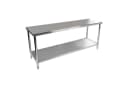 Royal Catering Arbeitstisch 200x60 cm Edelstahl mit Ablage Bild 2