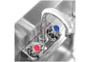 Royal Catering Edelstahl-Handwaschbecken mit Armatur & Spritzschutz Bild 5