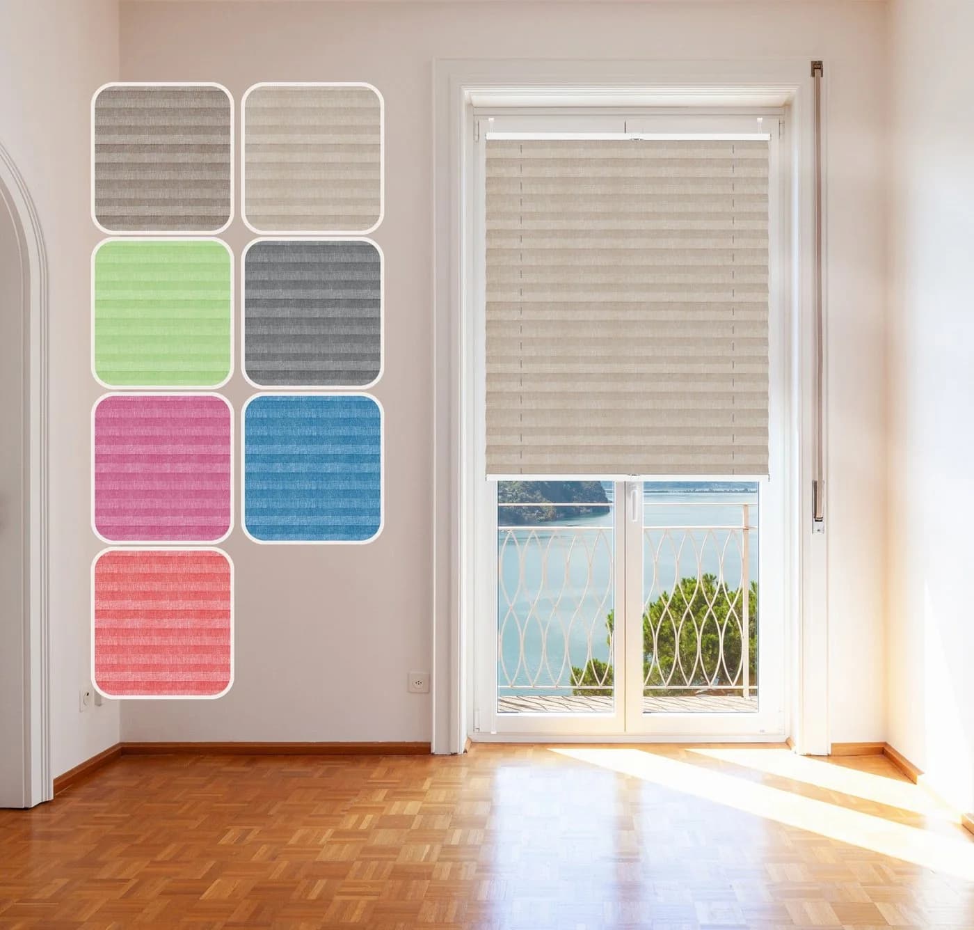 DomDeco Plissee Melange Braun Klemmfix ohne Bohren