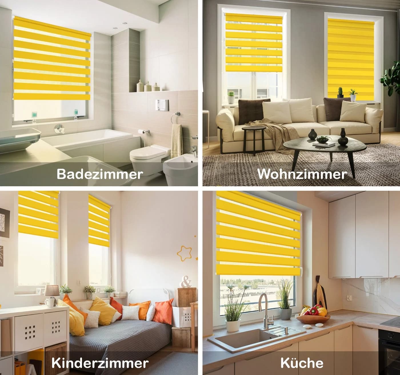 Doppelrollo Duo-Rollo Klemm Fix DomDeco Sicht- und Blendschutz