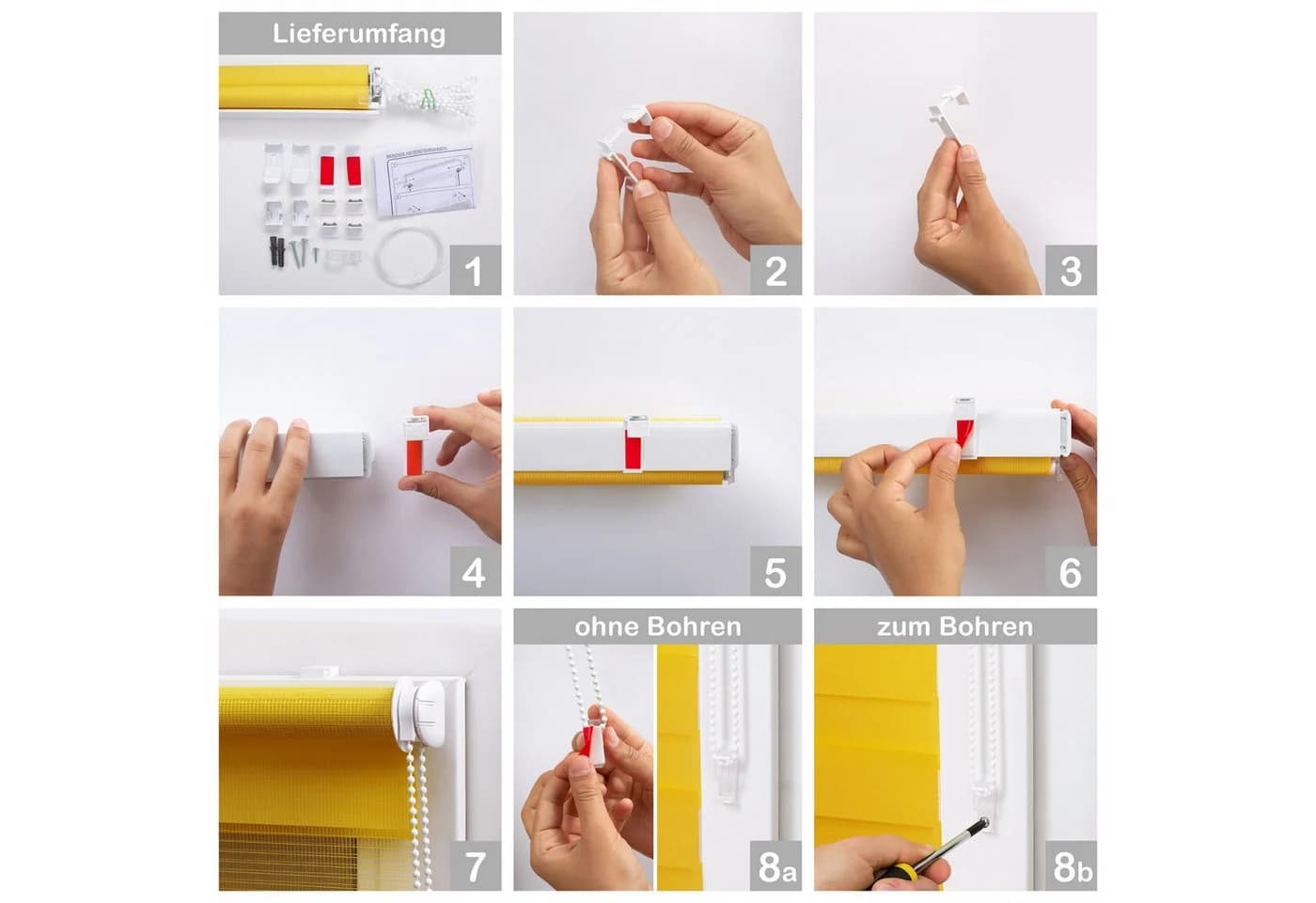 Doppelrollo Duo-Rollo Klemm Fix DomDeco Sicht- und Blendschutz - Bild 3