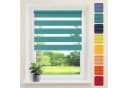 DomDeco Doppelrollo Duo-Rollo Klemmfix Türkis Polyester Bild 2