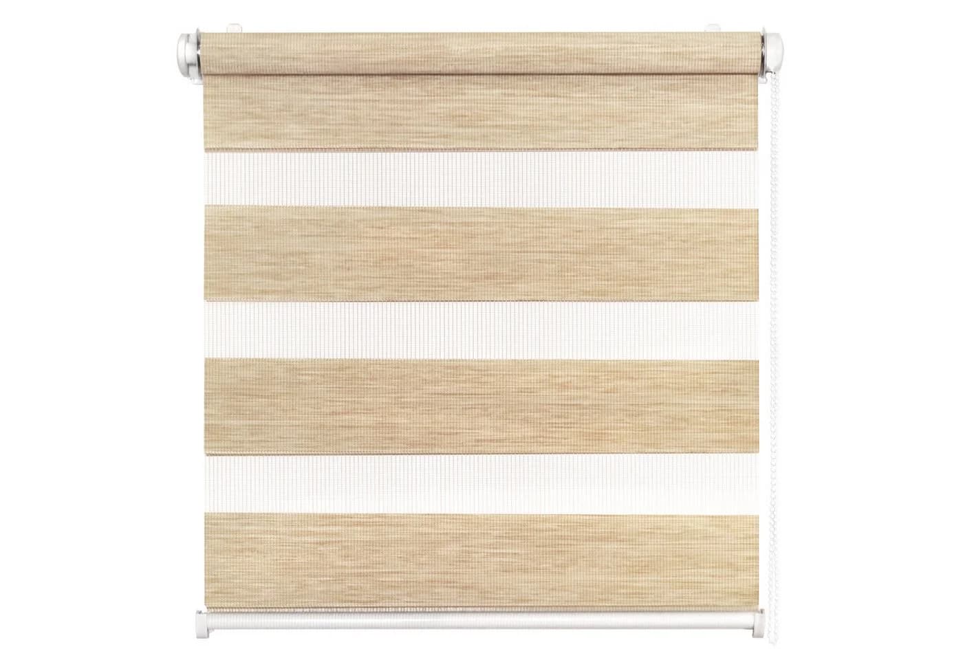 DomDeco Doppelrollo Natural Klemmfix ohne Bohren für Fenster Rollos Faltrollo - Bild 2