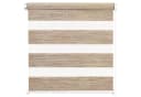 DomDeco Doppelrollo Klemmfix Natural Beige-Schwarz Kettenzug Bild 2