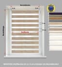 DomDeco Doppelrollo Klemmfix Natural Beige-Schwarz Kettenzug Bild 3