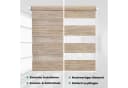 DomDeco Doppelrollo Klemmfix Natural Beige-Schwarz Kettenzug Bild 4