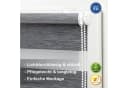 DomDeco Doppelrollo Klemmfix Grau ohne Bohren Kettenzug Bild 3